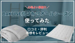 【2026年新作】BAKUNE掛け布団オールシーズンの評判口コミを良い悪い正直レビュー！実際に使ってみた感想